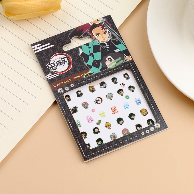 Nhãn Dán Móng Tay Hóa Trang Nhân Vật Hoạt Hình Demon Slayer