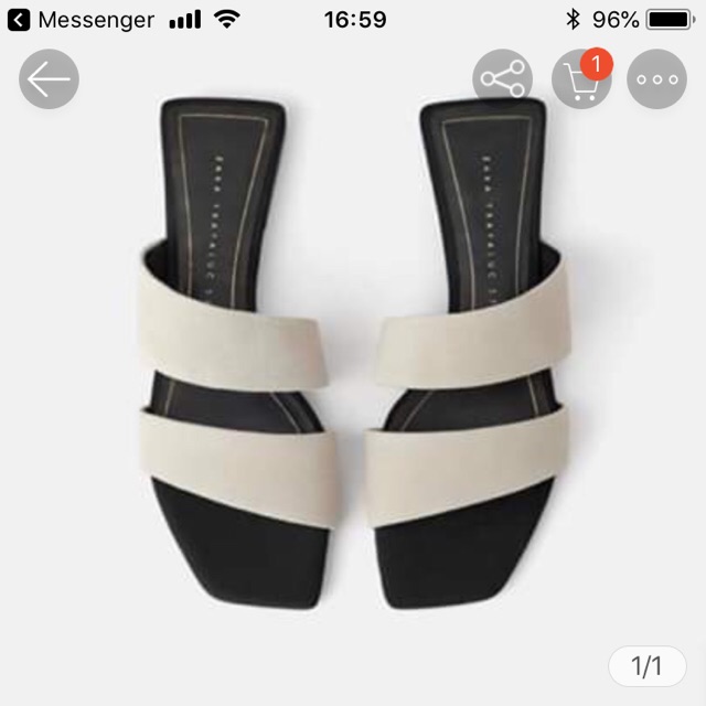 Dép Zara trắng
