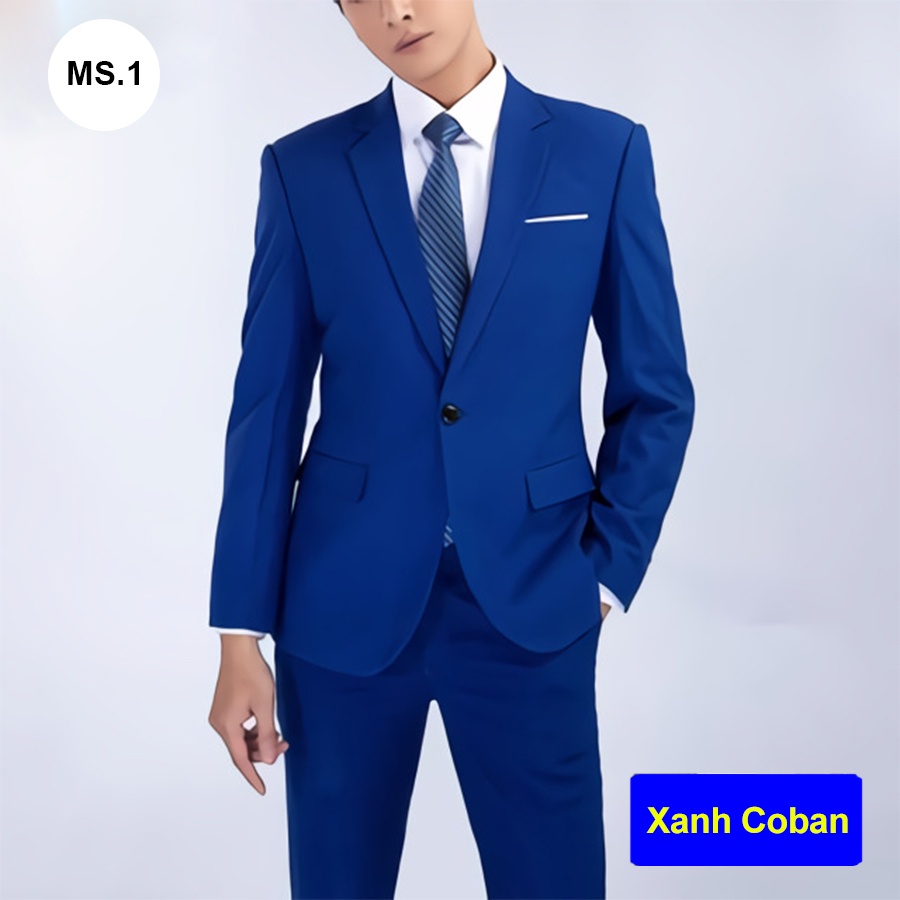 Bộ Vest Nam Xanh, Đen, Trắng, Kem, Coban, Nâu bò