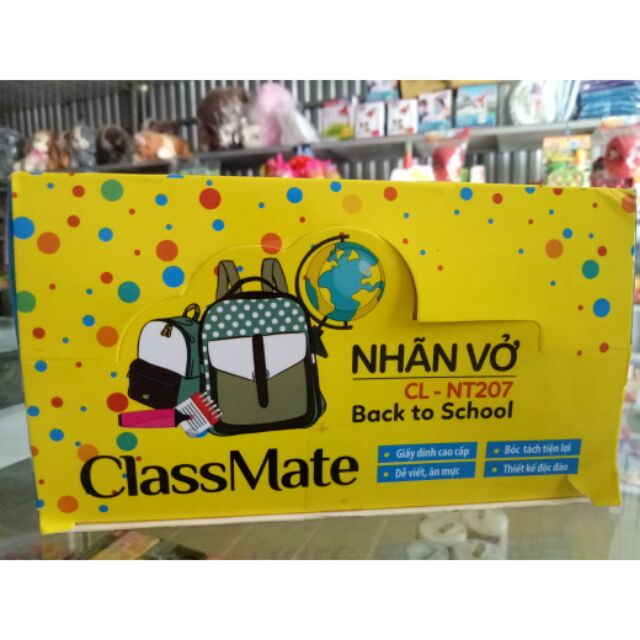 Nhãn vở Calssmate Back to school