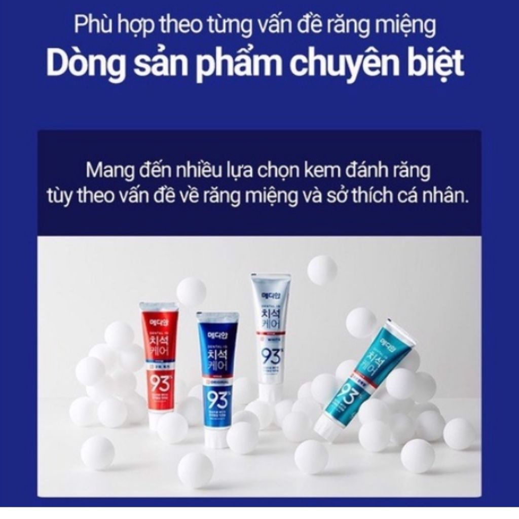 Kem Đánh Răng Hàn Quốc, Đánh Răng Trắng Sáng Median Dental IQ 93% 120g