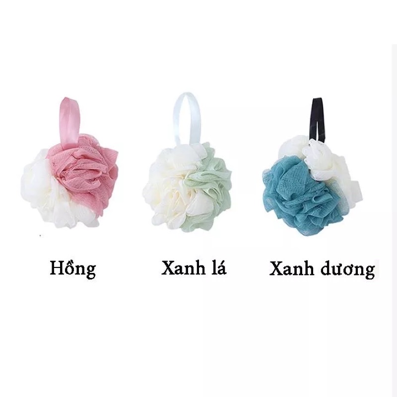 Bông Tắm Tròn Tạo Bọt Phối 2 Màu