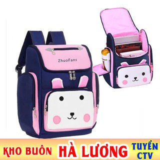 [BÁN BUÔN BALO TRẺ EM] E57 Cặp sách thêu hình thỏ cho bé gái