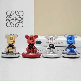 Bearbrick series - Gấu Sáp Thơm đặt trang trí taplo ô tô, Gấu Đính Đá Sáp Thơm Bushineco
