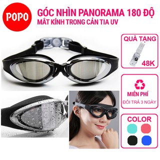 Kính bơi thời trang cao cấp dành cho người lớn nam nữ G300, Tráng gương Chống lóa, Chống UV POPO Collection