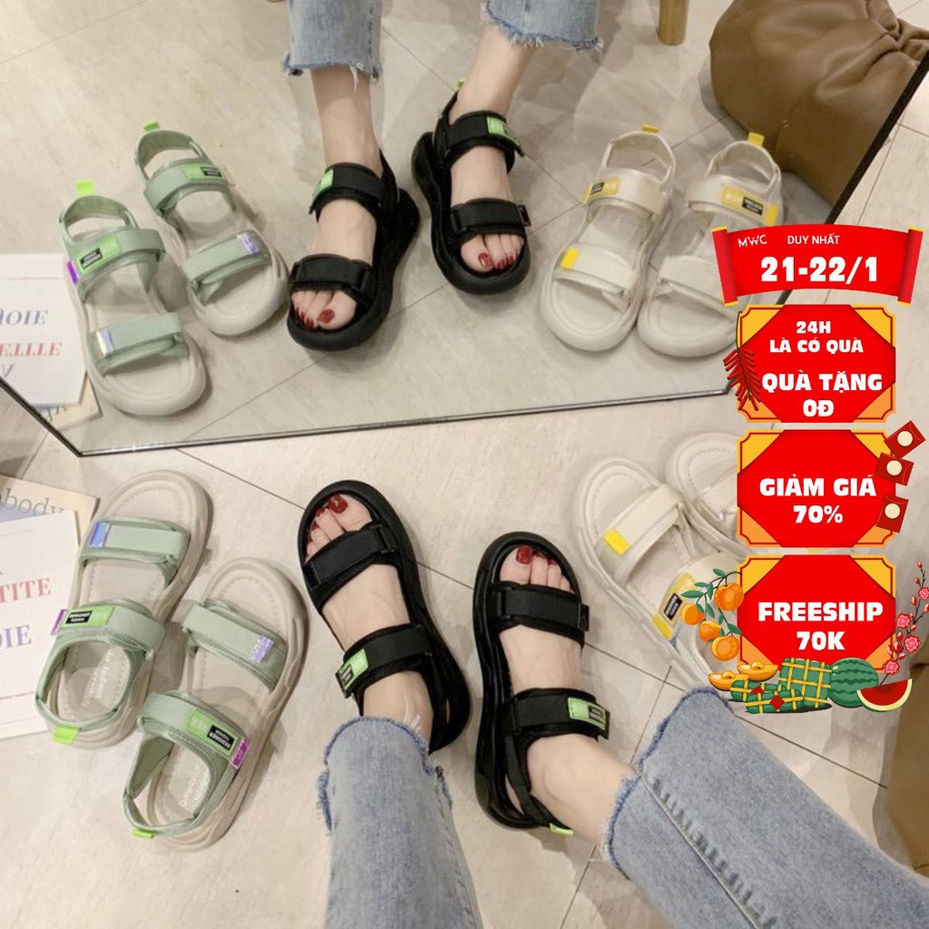 Giày Sandal Nữ MWC Đế Cao Quai Ngang Cá Tính Năng Động NUSD- 2798