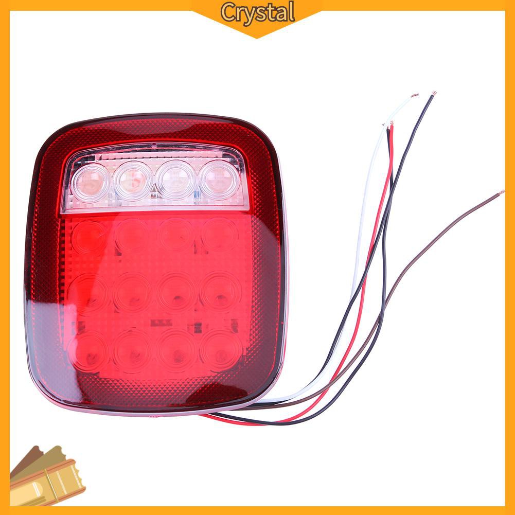 【☄】2pcs 16 Red and White LED Truck Trailer Stop Turn Tail Back up Lights-167599