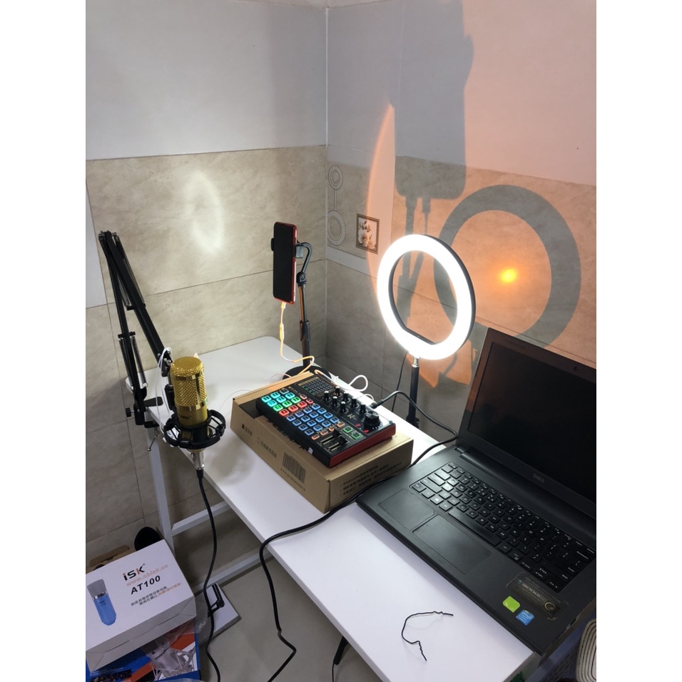 Mic Thu Âm Micro Livestream Trọn Bộ Soundcard K300 & Mic BM900 Hát Thu Âm Livestream Karaoke online các app