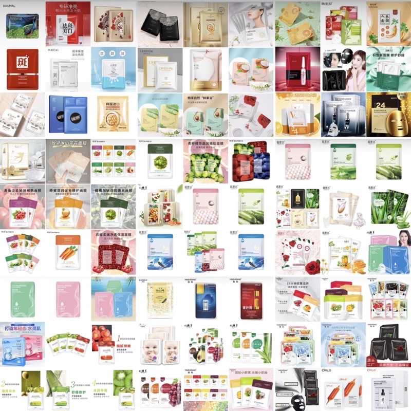 COMBO 50 Mặt nạ nội địa trung combo 50 mask trái cây serum dưỡng ẩm trắng sáng da mờ thâm thẹo giảm mụn viêm, mềm mịn da | BigBuy360 - bigbuy360.vn