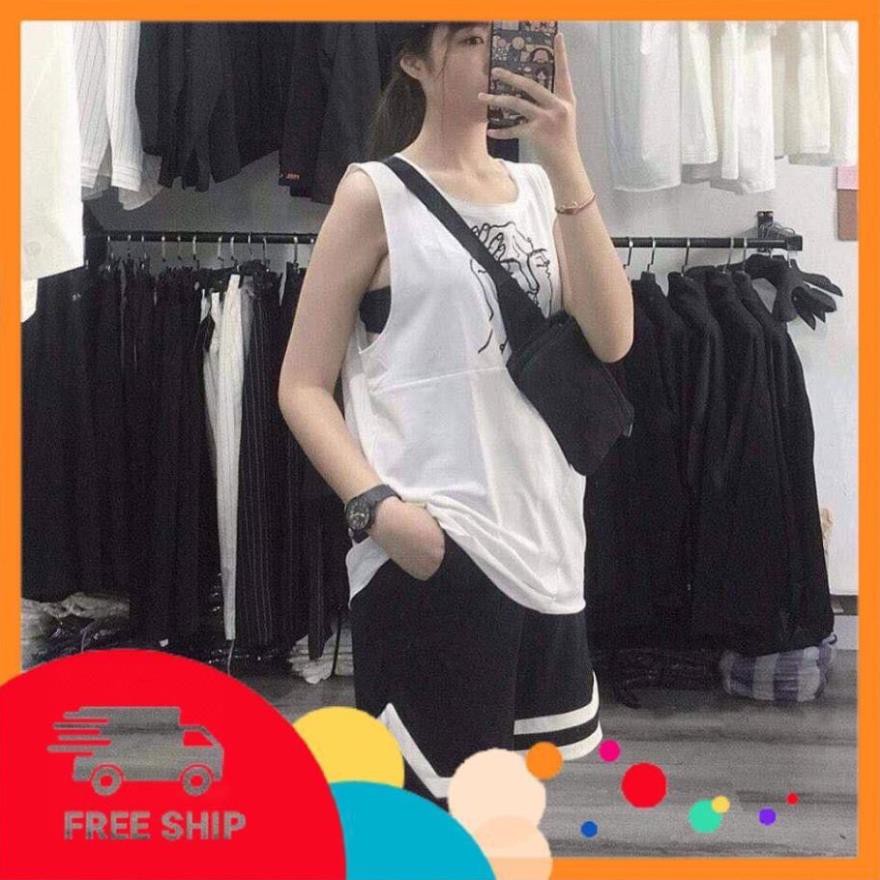 quần ngố bóng rổ kẻ trắng Quần short unisex bóng chày Chữ V nam nữ phong cách ་ '