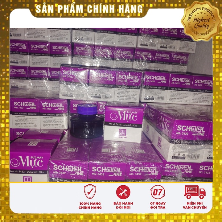 Mực Hồng Hà chính hãng mẫu mới 2021 dành cho bút máy học sinh