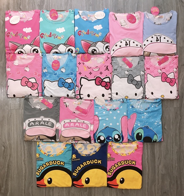 Bộ Mặc Nhà Cotton Cute Tay Dài Quần Dài | BigBuy360 - bigbuy360.vn