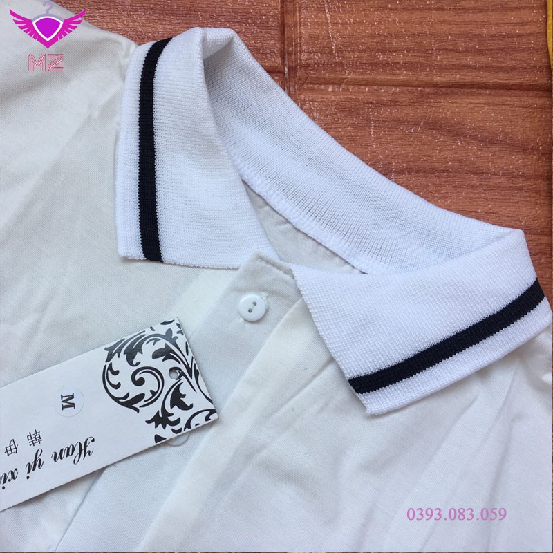 Áo Polo Nữ Manzakia vải Cotton cao cấp xuất xịn dệt bo dày dặn chuẩn form áo thun cổ bẻ tay ngắn MANZAKIA | BigBuy360 - bigbuy360.vn