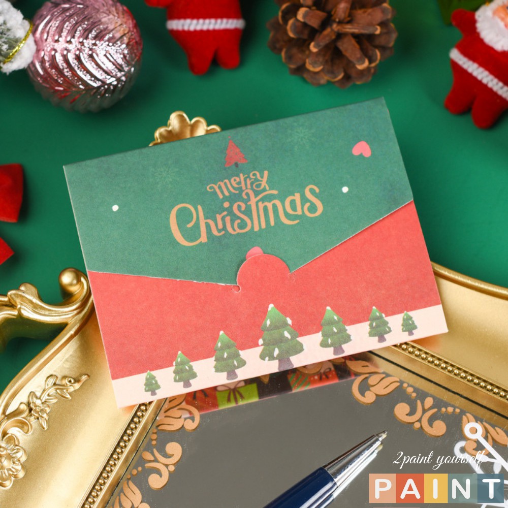 Thiệp giáng sinh, thiệp noel phong thư trang trí giáng sinh, phụ kiện chụp ảnh decor