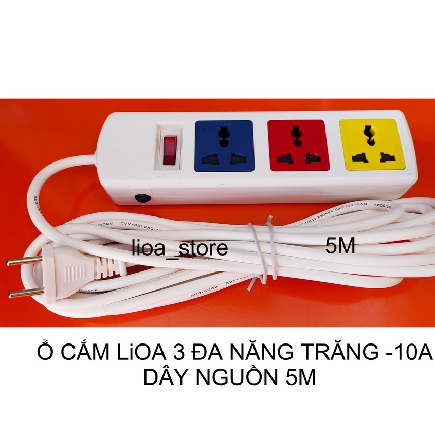 Ổ CẮM ĐIỆN LiOA 3ĐA NĂNG - MÀU TRẮNG.