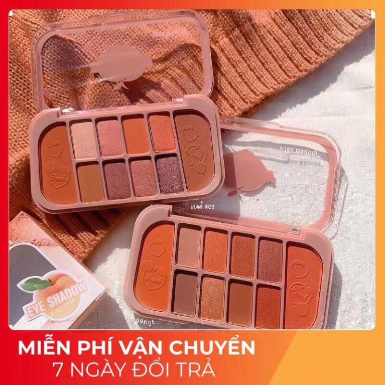 [FREESHIP] PHẤN MẮT + PHẤN MÁ TONE TRÁI CAM ĐÀO KISS BEAUTY