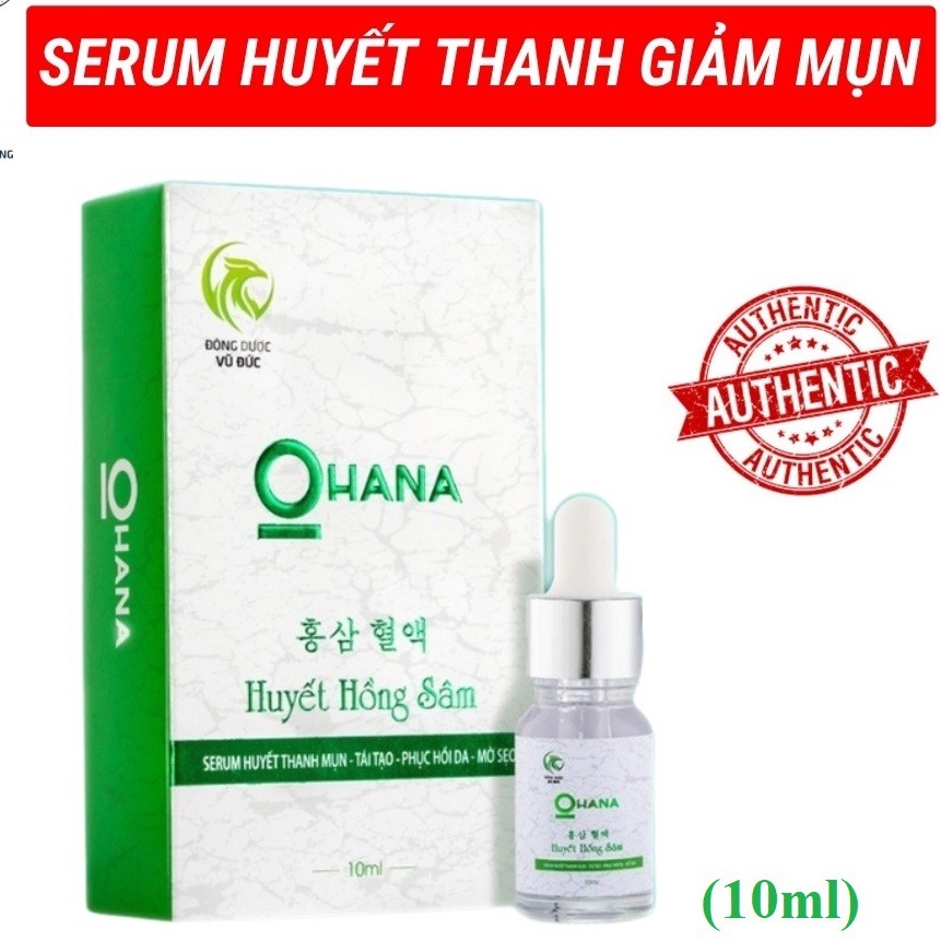 Huyết Hồng Sâm Ohana 10ml – Tái Sinh Làn Da Việt -  Triệt Mụn - Đông Y Vũ Đức