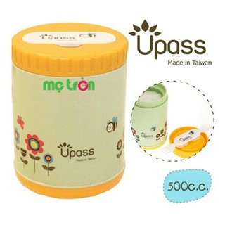 Hộp Giữ Ấm Thức Ăn Kèm Thìa Nĩa Upass UP9553Y 500cc