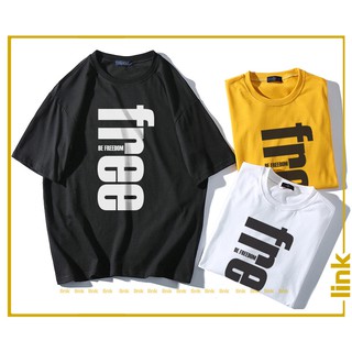 Áo thun FREE độc lạ tay lỡ unisex ( Đen, Trắng, Vàng, Xanh, Đỏ )