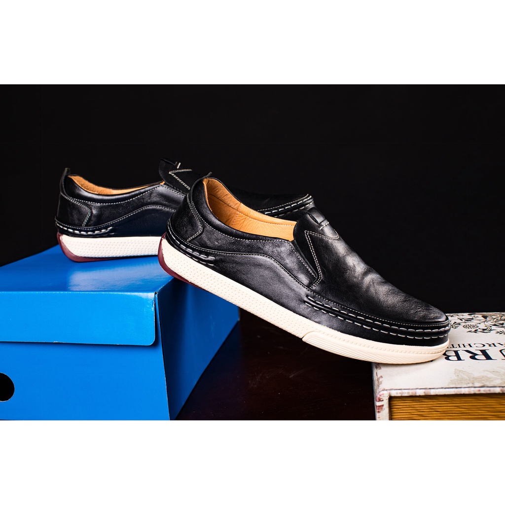 Giầy lười  asisa da bò thật mã 8292 màu đen,giầy thể thao,giầy tây,giầy mọi