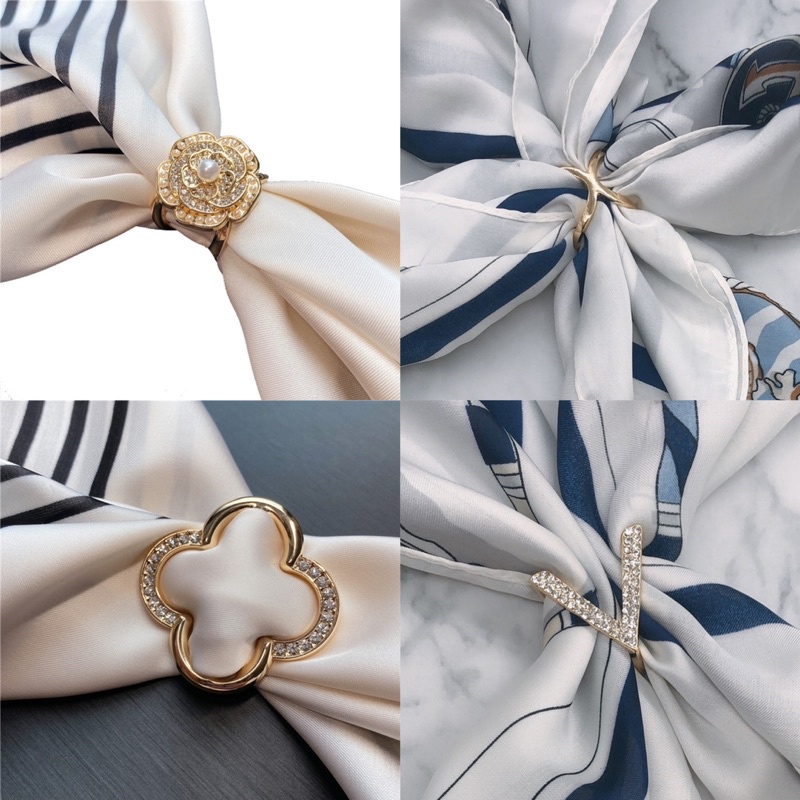 KHUY CÀI KHĂN- NÚT THẮT KHĂN ĐA NĂNG phong cách Hàn Quốc