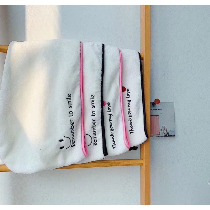 Khăn quấn ủ tóc nhanh khô chất liệu cotton mềm mại thấm hút siêu nhanh