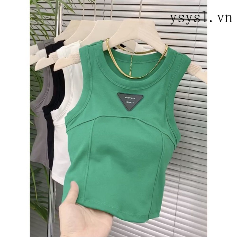 Áo Thun Không Tay Tích Hợp Đệm Ngực Phong Cách Phương Tây Thời Trang Mùa Hè Hàng Mới 2022 Dành Cho Bạn Nữ