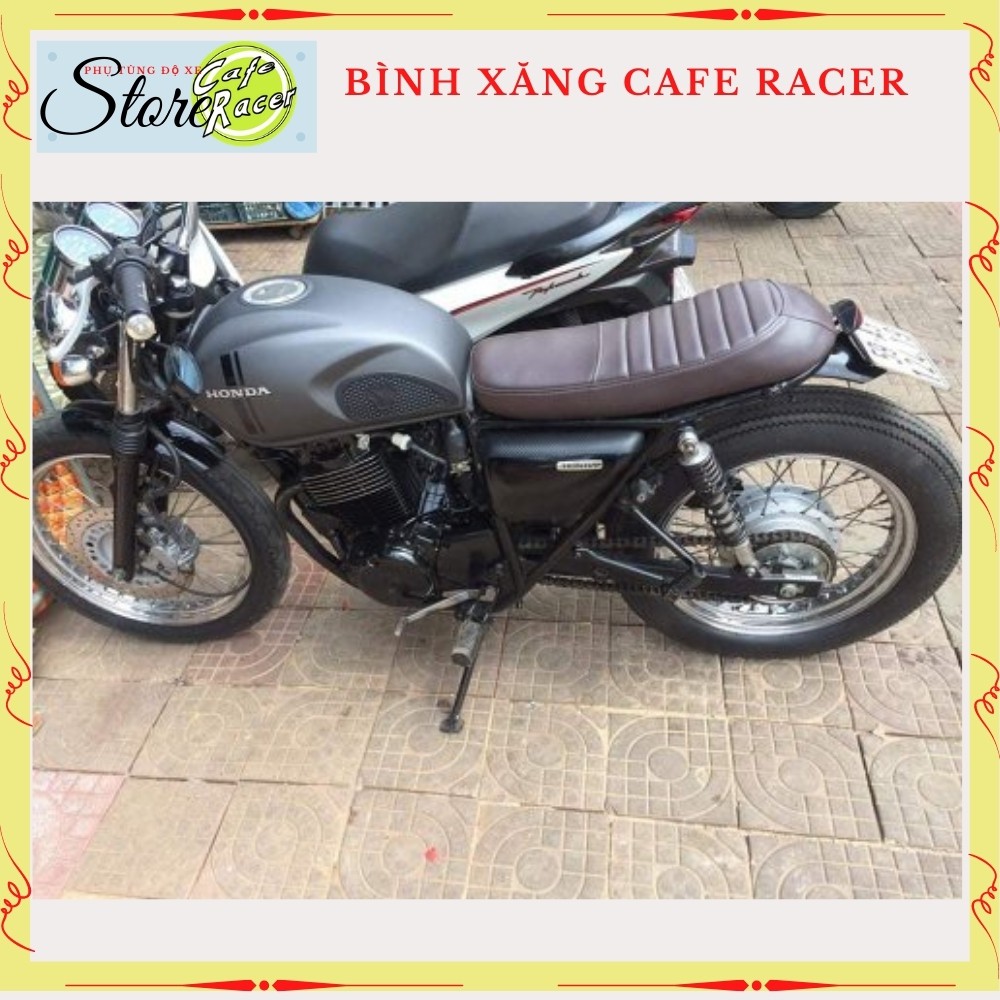 Bình xăng lớn Cafe racer , thùng xăng móp to phôi mộc chưa sơn chất thép dày dặn, chất lượng cao cấp