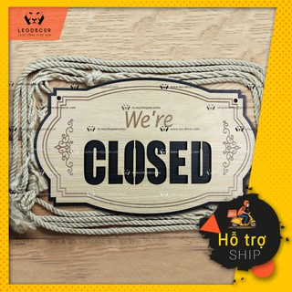 💥 Bảng treo Open - Closed bằng gỗ chữ nổi 🔥