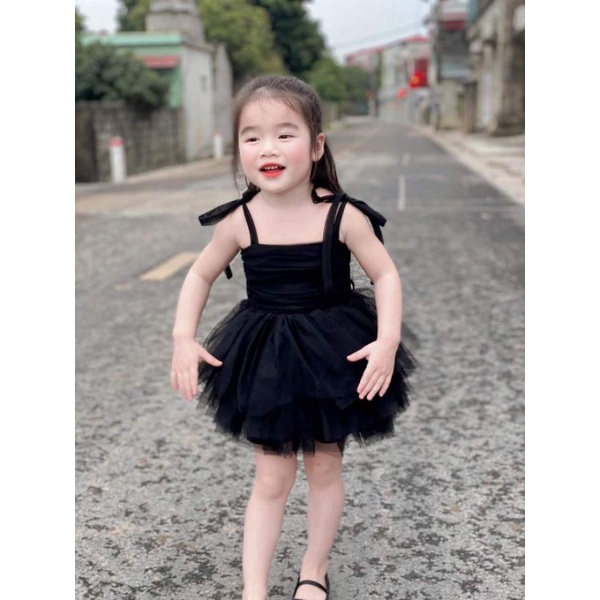 Đầm 2dây tutu đen sang chảnh cho bé🌻FREESHIP🌻 TIỆM CÔNG CHÚA NHỎ
