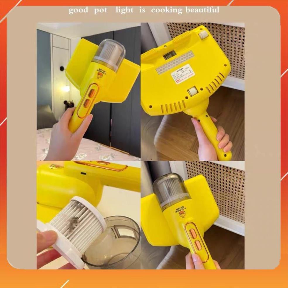 Máy Hút Bụi Con Vịt Vàng C-SY DUCK Diệt Khuẩn Chăn Ga Gối Nệm Giường Ngủ, Sofa, Tia UV Cầm Tay Không Dây