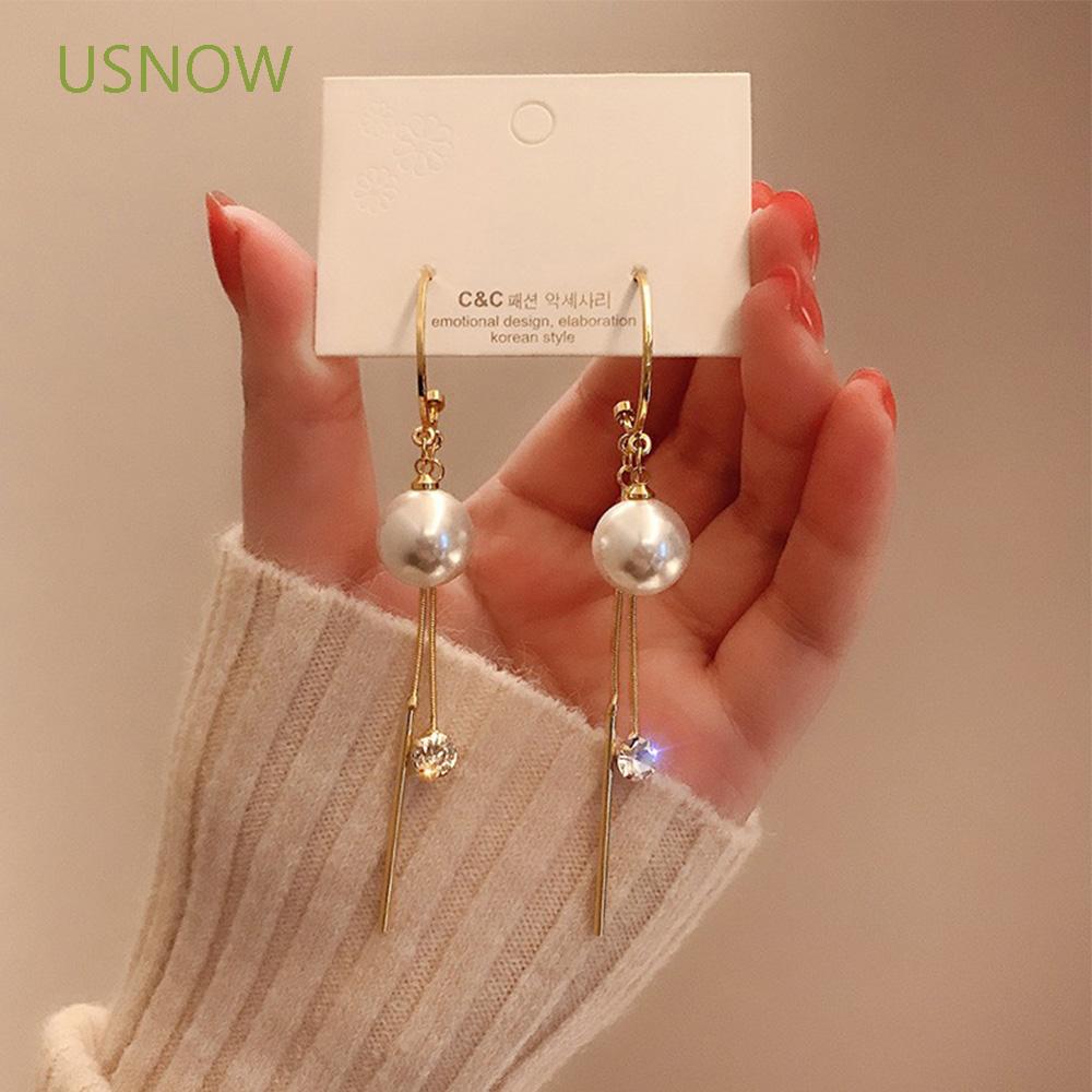 Khuyên Tai Nữ Trang Đính Ngọc Trai Phong Cách Vintage