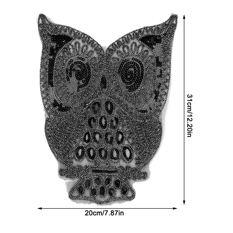 Sticker Ủi Thêu Hình Hoa Đính Sequin Lấp Lánh