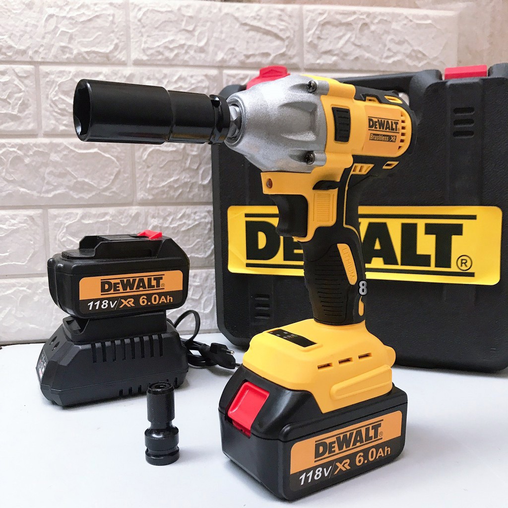 Máy Siết Bulong, Bắt Vít DEWALT 118V 100% đồng - KHÔNG CHỔI THAN, Pin 10 Cell