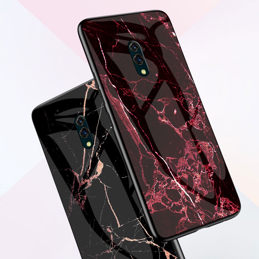 Tempered glass marble Case OPPO Realme 1 2 3 pro C2 A1K K3 F7 Youth F11 Pro A9 Cover Casing