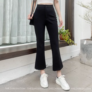 [Mã FATHANG5 giảm 10K đơn 50K] QUẦN TÂY LỬNG FORM LOE BASIC ZAREEN TRS12 ĐEN