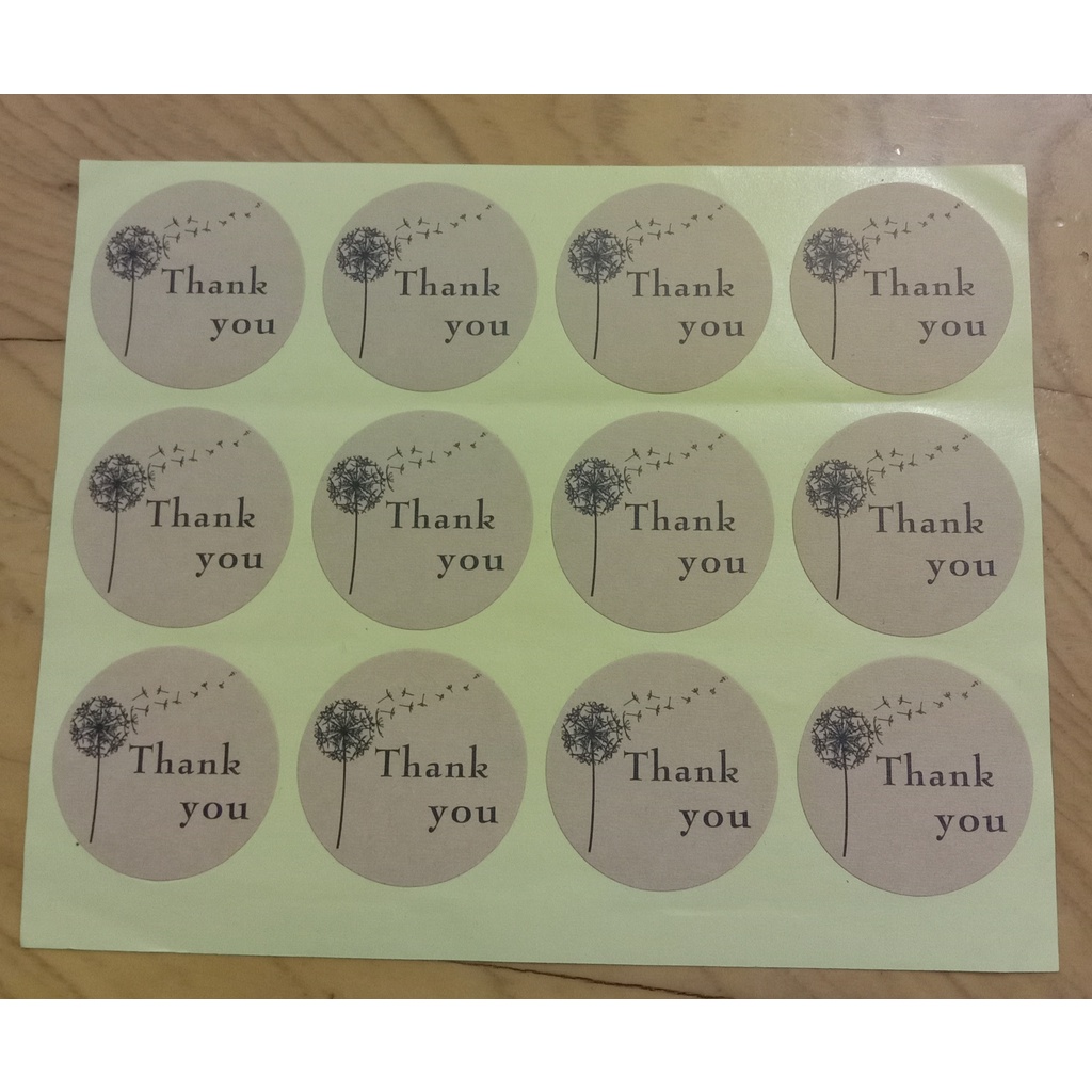 Tem dán cốc nến - Sticker trang trí cốc nến