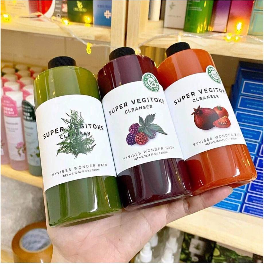 Sữa Rửa Mặt Rau Củ Quả Super Vegitoks Cleanser 300ml Dưỡng Ẩm, Sữa Rửa Mặt Hoa Quả Super Vegitoks Hàn Quốc Chính Hãng | BigBuy360 - bigbuy360.vn