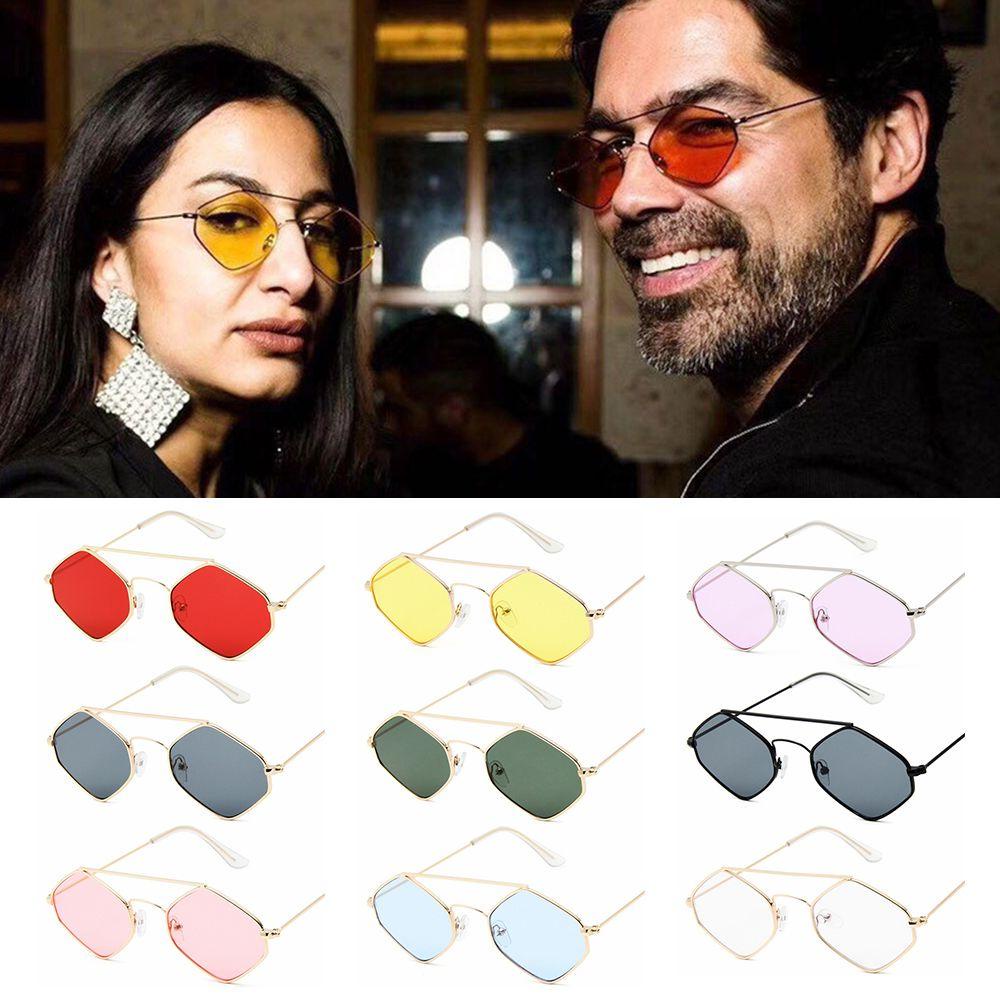 Kính Râm Nữ Gọng Kim Loại Chống Tia UV400 Phong Cách Vintage