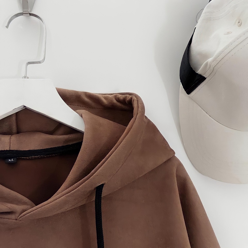 Áo Hoodie Nỉ Ngoại  da lộn WHY NOT Logo Ngực 2 Màu  Áo Nỉ Nam Nữ Mũ Rộng G0207
