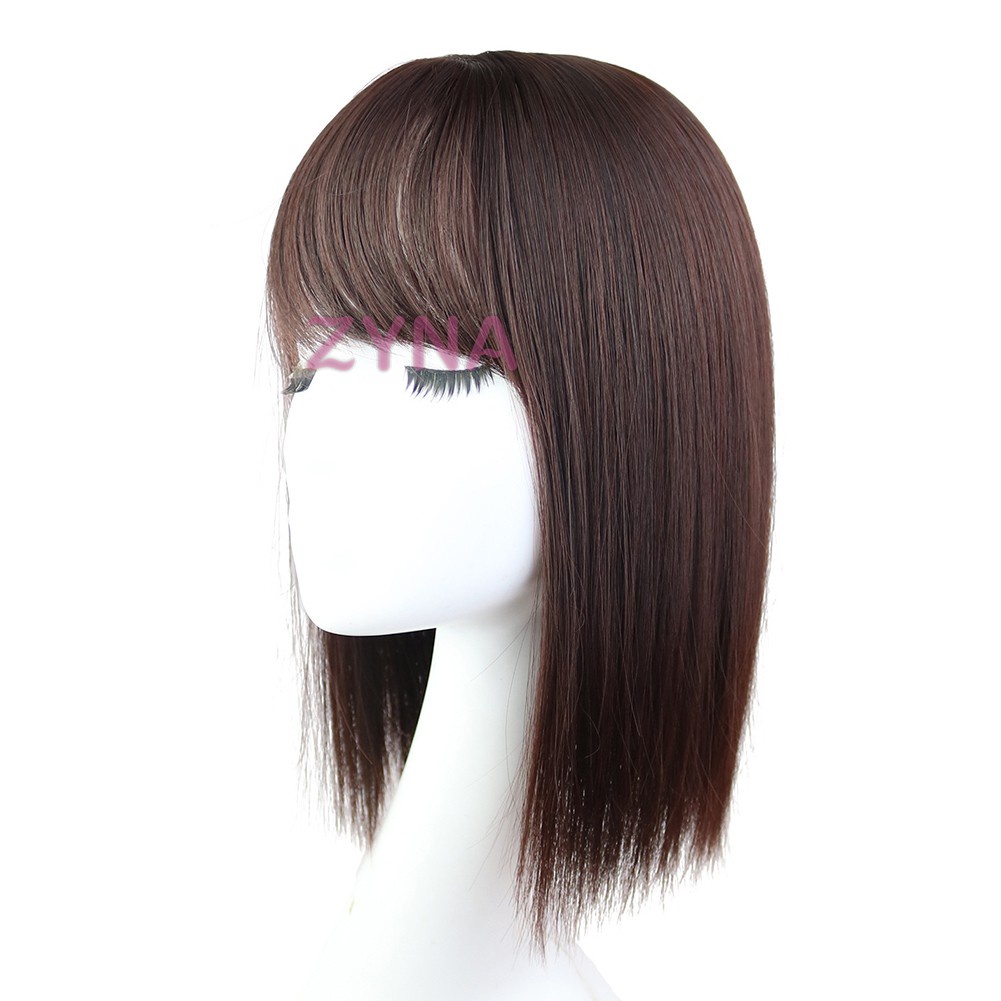 Ready Stock Straight Hair Toppers Hairpiece Clip in Women Bangs Fringe Hair Extensions Wig