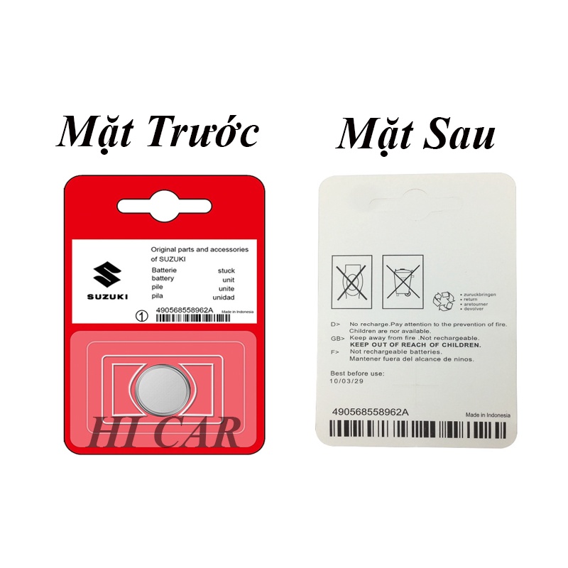 Pin chìa khóa ô tô Suzuki Ertiga chính hãng