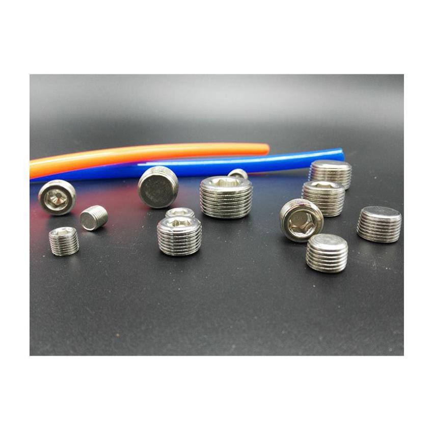 Đầu bịt inox lục giác phụ kiện cho các thiết bị khí nén