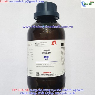 Tween 80 Poly Sorbate 80 chai 500ml Chất nhũ hoá Polysorbate tinh khiết