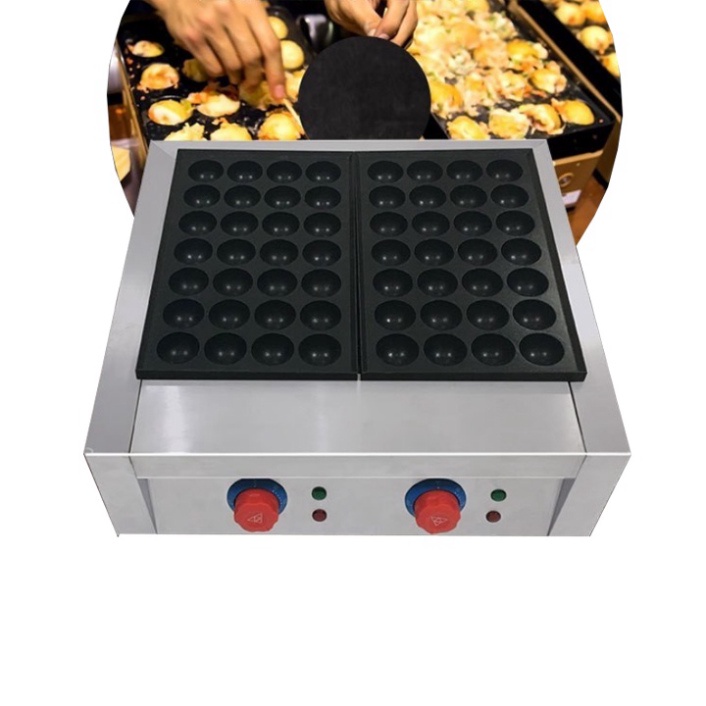 Máy làm bánh bạch tuộc đôi 56 lỗ nhật bản Takoyaki