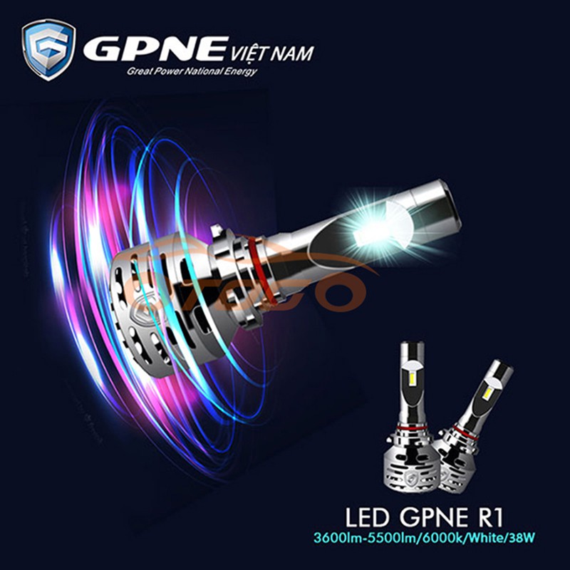 Bộ Đèn Led GPNE R1 2 Chế Độ Mầu Trắng Vàng Chân H4 Chính Hãng Có Canbus
