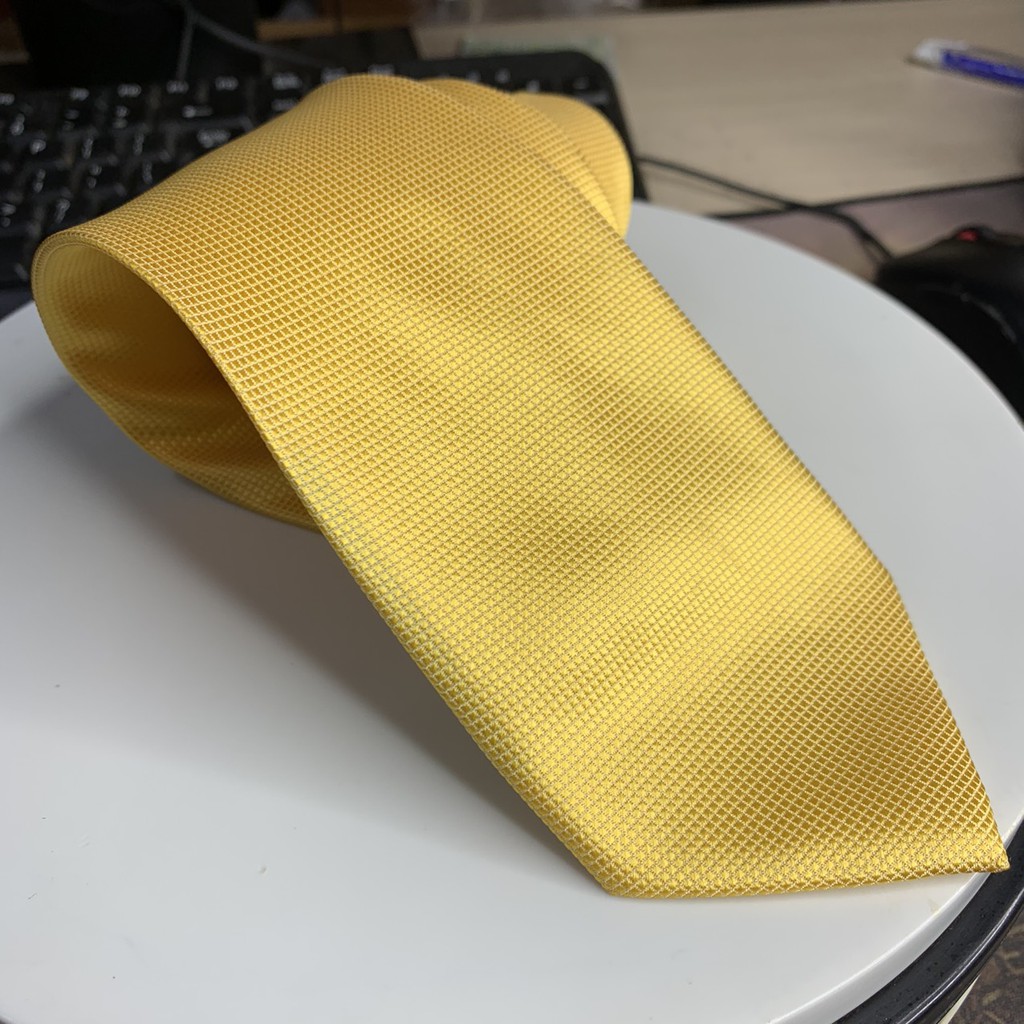 Cà vạt nam 8cm trung niên màu vàng tươi Giangpkc36