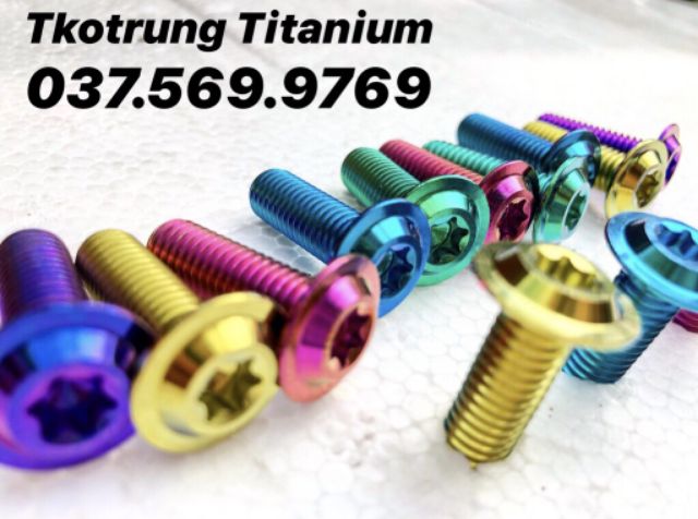 [Giá Hủy Diệt] (GR5 XỊN LOẠI 1) ốc titanium m8x25 gắn đĩa xe máy các loại Cao Cấp