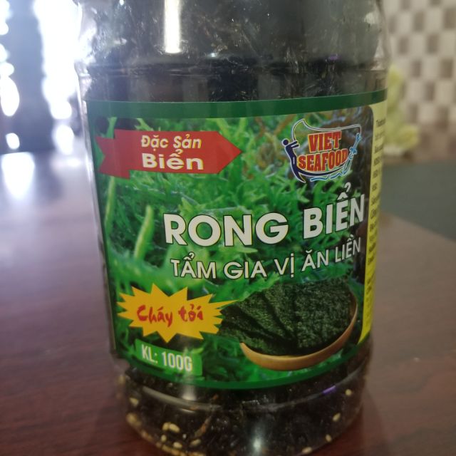 100gr Rong biển tẩm gia vị ăn liền/ rong biển cháy tỏi