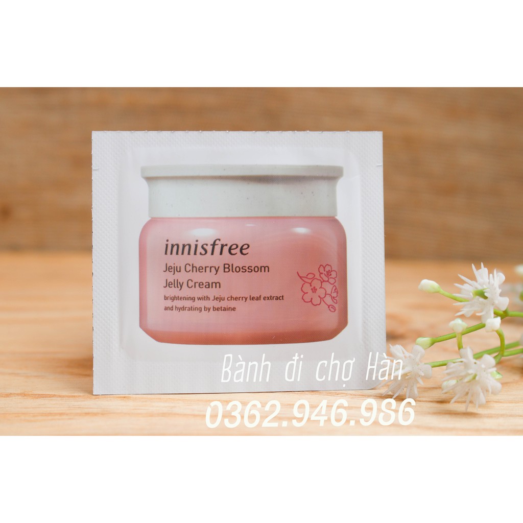 Kem Dưỡng Ẩm Dạng Gel Innisfree Jeju Cherry Blossom Jelly Cream 1ml [ 2020]